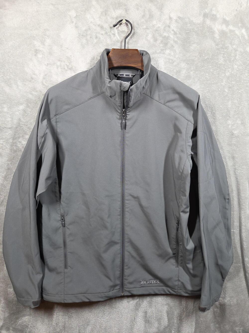 Marmot Approach Jacket Mens XL Gray M3 Soft Shell Full Zip Hiking Outdoor